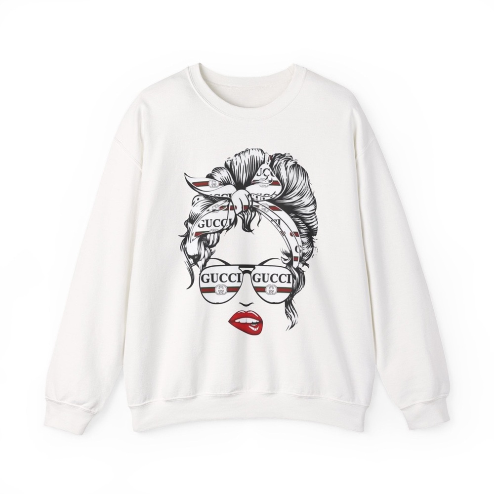 Girl White Graphic Sweater
